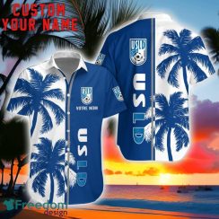 USL Dunkerque Coconut Pattern Hawaiian Shirt And Shorts Personalized Name Unique Gift For Summer