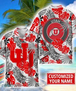 Utah Utes Aloha Hawaiian Shirt Custom Name Summer Gift Holiday Team Shirt