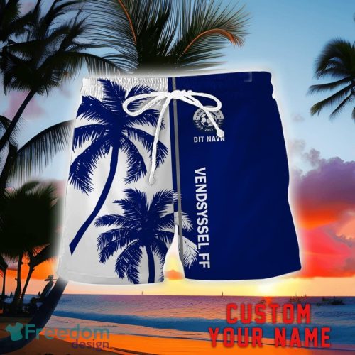 Vendsyssel FF Coconut Pattern Hawaiian Shirt And Shorts Personalized Name Unique Gift For Summer Product Photo 2