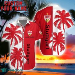 VfB Stuttgart Coconut Pattern Hawaiian Shirt And Shorts Personalized Name Unique Gift For Summer Product Photo 1