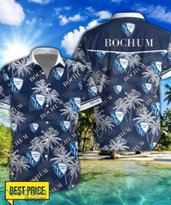 VfL Bochum 1848 3D Hawaiian Shirt and Shorts Vinatge Tree Pattern Beach Shirt For Fans