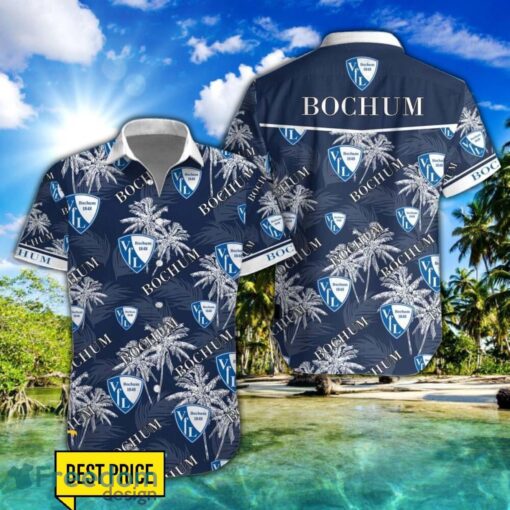 VfL Bochum 1848 3D Hawaiian Shirt and Shorts Vinatge Tree Pattern Beach Shirt For Fans Product Photo 1