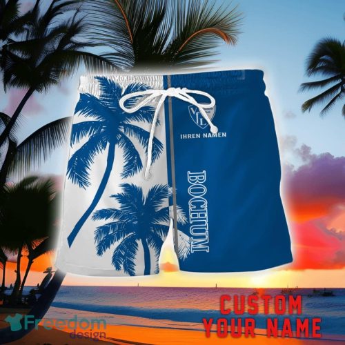 VfL Bochum Coconut Pattern Hawaiian Shirt And Shorts Personalized Name Unique Gift For Summer Product Photo 2