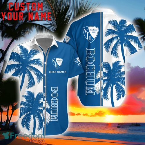 VfL Bochum Coconut Pattern Hawaiian Shirt And Shorts Personalized Name Unique Gift For Summer Product Photo 1