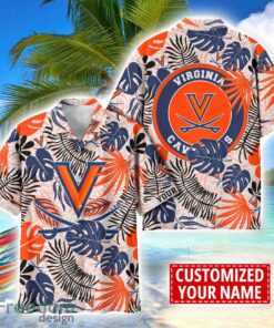 Virginia Cavaliers Aloha Hawaiian Shirt Custom Name Summer Gift Holiday Team Shirt