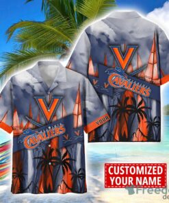 Virginia Cavaliers Hawaii Shirt Custom Name Sports Team Beach Shirt