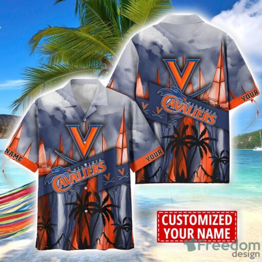 Virginia Cavaliers Hawaii Shirt Custom Name Sports Team Beach Shirt Product Photo 1