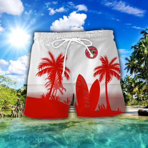 Walsall FC Combo Hawaiian Shirt And Shorts Surfboards Coconut Custom Name For Fans Product Photo 2