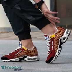 Washington Commanders Custom Name Striped Pattern Air Cushion Sneakers Product Photo 2