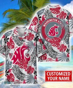 Washington State Cougars Aloha Hawaiian Shirt Custom Name Summer Gift Holiday Team Shirt