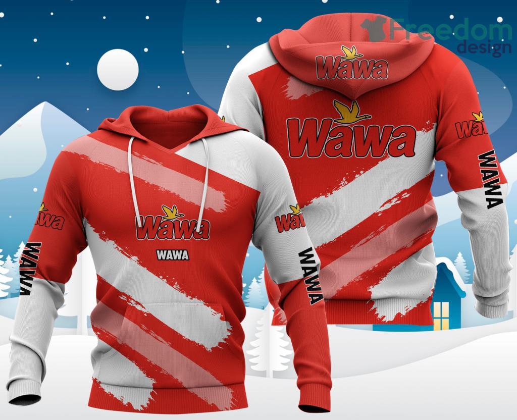 Wawa Logo Brush Pattern Hoodie 3D All Over Print For Men And Women image Wawa Logo Brush Pattern Hoodie 3D All Over Print For Men And Women Product Photo 1