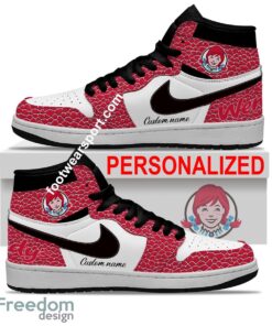 WENDY'S Air Jordan Hightop Shoes Personalized Crocodile Skin Pattern Gift Sneakers Fans - WENDY'S Air Jordan Hightop Shoes Personalized Design 2