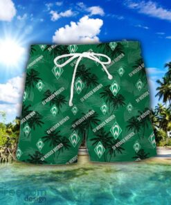 Werder Bremen 3D Hawaiian Shirt and Shorts Vinatge Tree Pattern Beach Shirt For Fans Product Photo 2