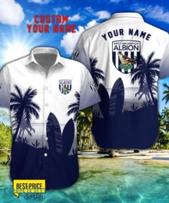 West Bromwich Albion F.C Combo Hawaiian Shirt And Shorts Surfboards Coconut Custom Name For Fans