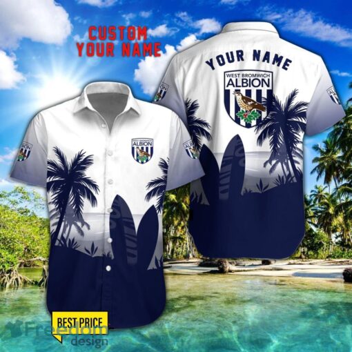 West Bromwich Albion F.C Combo Hawaiian Shirt And Shorts Surfboards Coconut Custom Name For Fans Product Photo 1