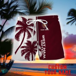 West Ham United Coconut Pattern Hawaiian Shirt And Shorts Personalized Name Unique Gift For Summer Product Photo 2