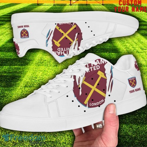 West Ham United EPL Custom Name Unique Gift Low Top Skate Shoes For Man And Woman Product Photo 2