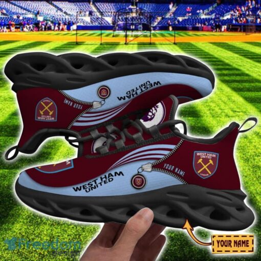 West Ham United F.C Max Soul Shoes Personalized Name Sneakers For Fans Product Photo 2