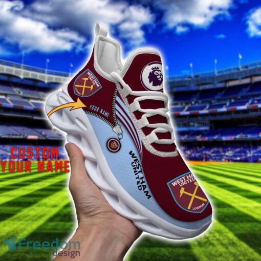 West Ham United F.C Max Soul Shoes Personalized Name Sneakers For Fans Product Photo 3