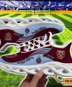 West Ham United F.C Max Soul Shoes Personalized Name Sneakers For Fans Product Photo 1