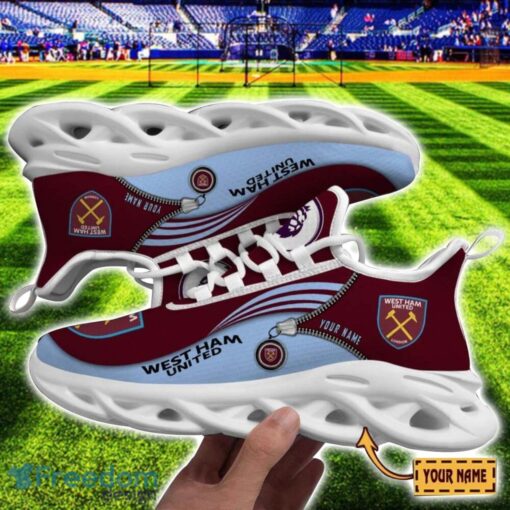 West Ham United F.C Max Soul Shoes Personalized Name Sneakers For Fans Product Photo 1