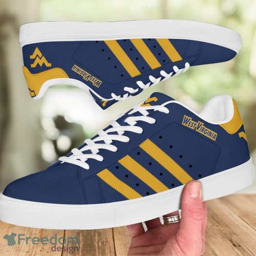 West Virginia Mountaineers Football Low Top Skate Shoes Stan Smith Shoes Product Photo 2