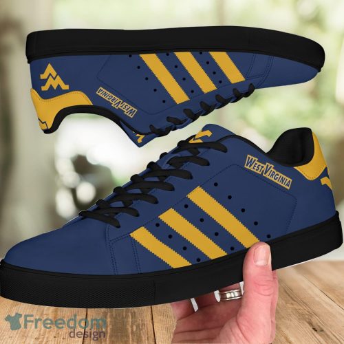 West Virginia Mountaineers Football Low Top Skate Shoes Stan Smith Shoes Product Photo 4