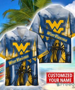 West Virginia Mountaineers Hawaii Shirt Custom Name Sports Team Beach Shirt