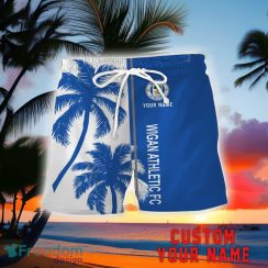 Wigan Athletic Coconut Pattern Hawaiian Shirt And Shorts Personalized Name Unique Gift For Summer Product Photo 2