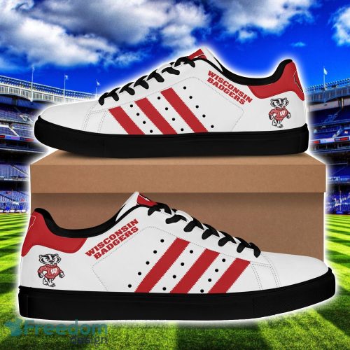 Wisconsin Badgers Football Low Top Skate Shoes Stan Smith Shoes Product Photo 3