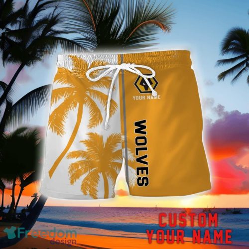 Wolverhampton Wanderers Coconut Pattern Hawaiian Shirt And Shorts Personalized Name Unique Gift For Summer Product Photo 2