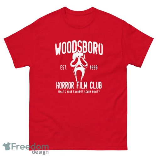 Woodsboro Horror Film Club What’s Your Favorite Scary Movie Est 1996 Halloween t shirt Product Photo 2