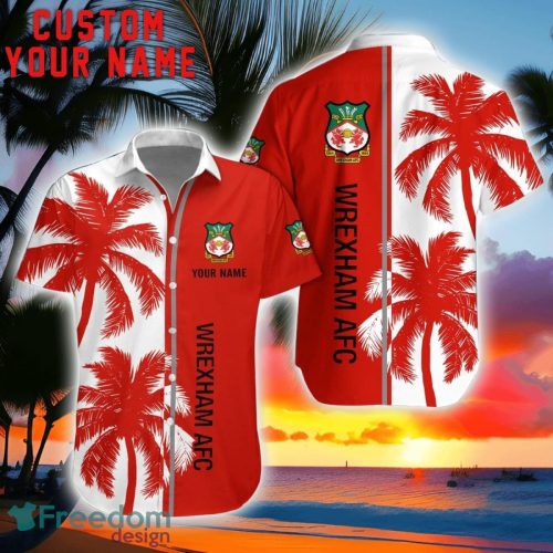 Wrexham AFC Coconut Pattern Hawaiian Shirt And Shorts Personalized Name Unique Gift For Summer Product Photo 1