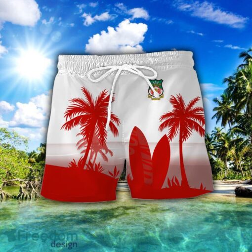 Wrexham AFC Combo Hawaiian Shirt And Shorts Surfboards Coconut Custom Name For Fans Product Photo 2