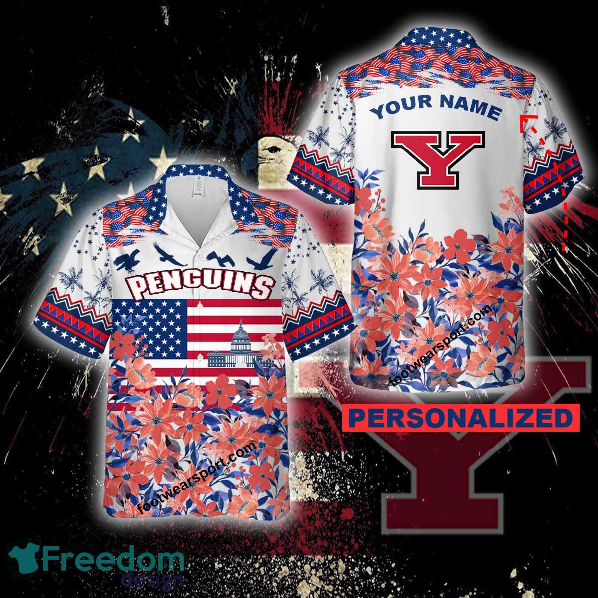Youngstown State Penguins Beach 3D Hawaiian Shirt Gift Independence Day Custom Name image Youngstown State Penguins Beach 3D Hawaiian Shirt Gift Independence Day Custom Name - Youngstown State Penguins Independence Day Hawaiian Shirt Photo 2
