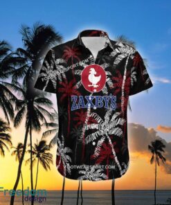 ZAXBY’S Brand Coconut Tree Pattern Black 3D Hawaiian Shirt For Men And Women