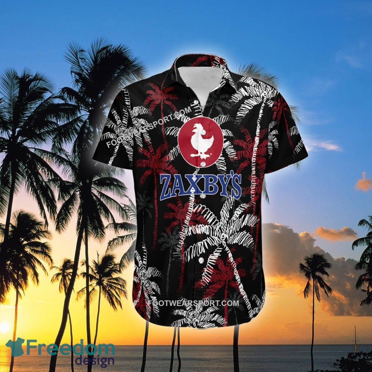 ZAXBY'S Brand Coconut Tree Pattern Black 3D Hawaiian Shirt For Men And Women image ZAXBY'S Brand Coconut Tree Pattern Black 3D Hawaiian Shirt For Men And Women