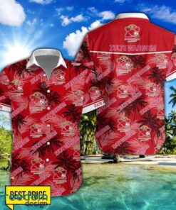 Zulte Waregem 3D Hawaiian Shirt and Shorts Vinatge Tree Pattern Beach Shirt For Fans Product Photo 1