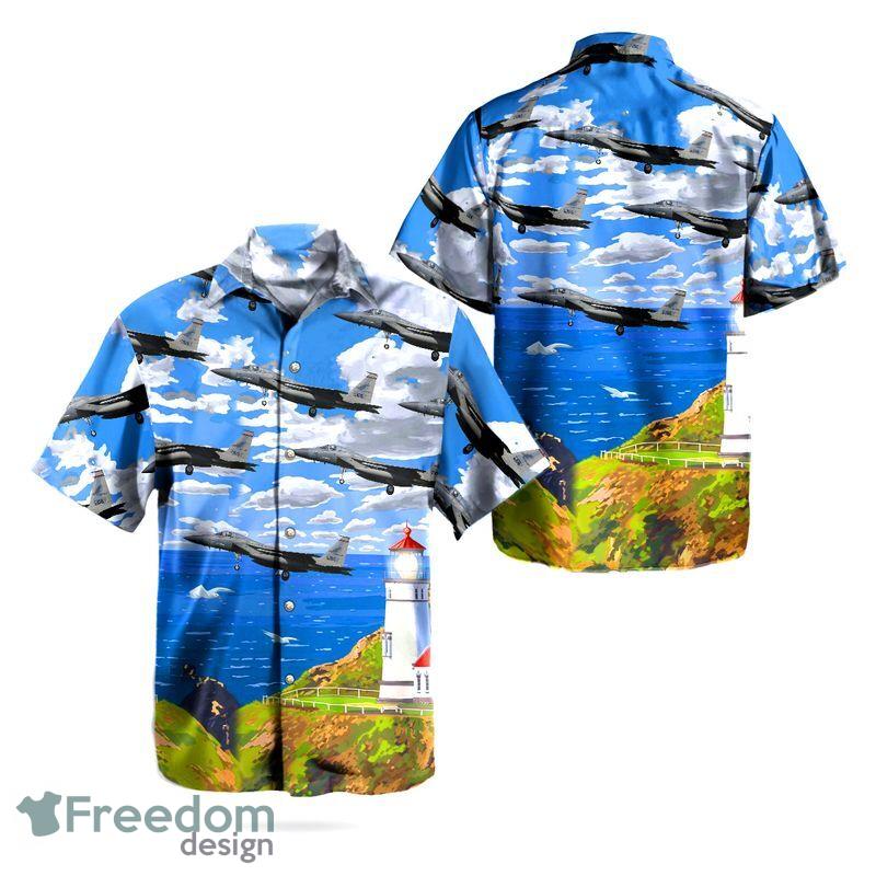 142nd Wing Oregon Air National Guard McDonnell Douglas F5 Eagle Hawaiian Shirt For Beach Fans image 142nd Wing Oregon Air National Guard McDonnell Douglas F5 Eagle Hawaiian Shirt For Beach Fans - 142nd Wing Oregon Air National Guard McDonnell Douglas F5 Eagle Hawaiian Shirt For Beach Fans