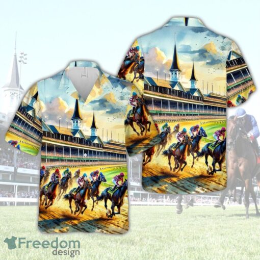 2024 Kentucky Derby Hawaiian Shirt, Derby Day Shirt, Horse Racing Button Down Shirt Product Photo 1