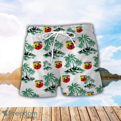 Abarth Green Coconut Pattern Combo 3D Hawaiian Shirt And Shorts Product Photo 2