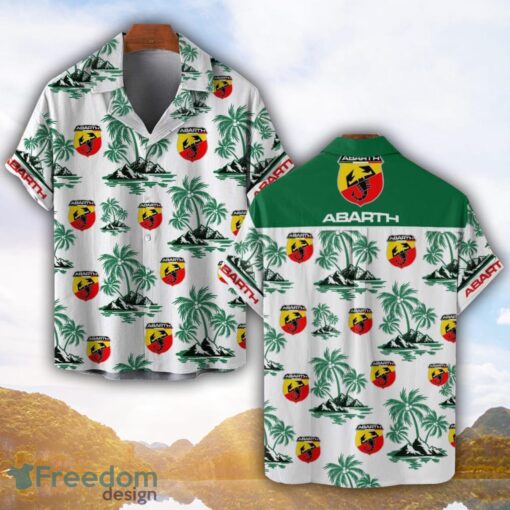 Abarth Green Coconut Pattern Combo 3D Hawaiian Shirt And Shorts Product Photo 1