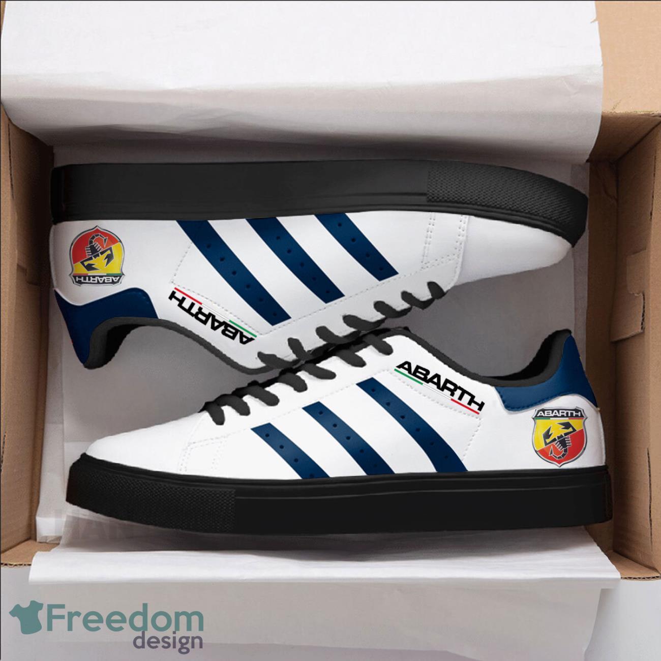Abarth Low Top Skate Shoes Vintage Striped Shoes Gift For Men And Women image Abarth Low Top Skate Shoes Vintage Striped Shoes Gift For Men And Women Product Photo 2
