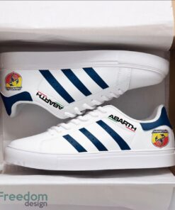 Abarth Low Top Skate Shoes Vintage Striped Shoes Gift For Men And Women Abarth Low Top Skate Shoes Vintage Striped Shoes Gift For Men And Women