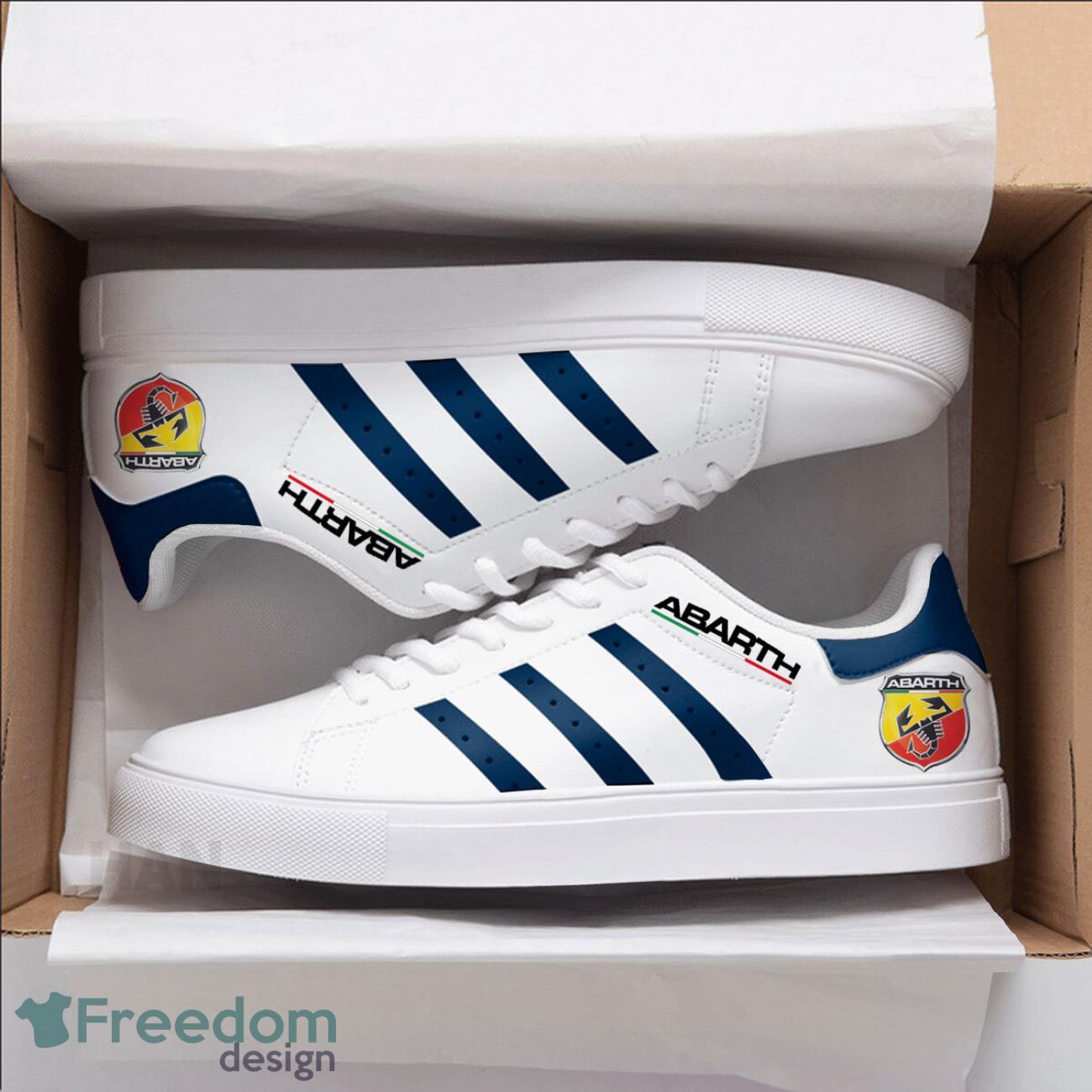 Abarth Low Top Skate Shoes Vintage Striped Shoes Gift For Men And Women image Abarth Low Top Skate Shoes Vintage Striped Shoes Gift For Men And Women Product Photo 1