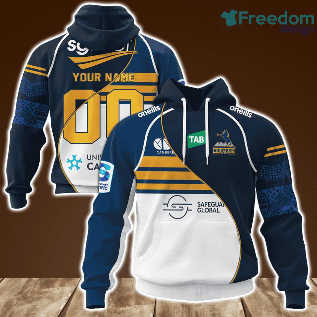 ACT Brumbies Super Rugby Mix Jerseys Personalized Hoodie 3D All Over Print New image ACT Brumbies Super Rugby Mix Jerseys Personalized Hoodie 3D All Over Print New Product Photo 1