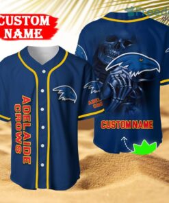 Adelaide Football Club Skull 3D Personalized Baseball Jerse Shirt New Fashion