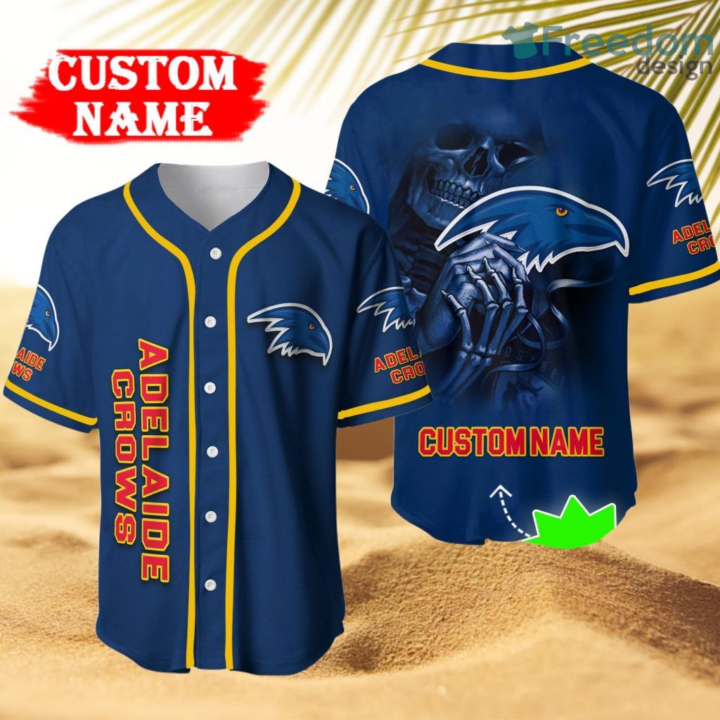 Adelaide Football Club Skull 3D Personalized Baseball Jerse Shirt New Fashion image Adelaide Football Club Skull 3D Personalized Baseball Jerse Shirt New Fashion Product Photo 1