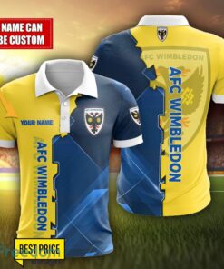 AFC Wimbledon Personalized Name 3D Polo Shirt