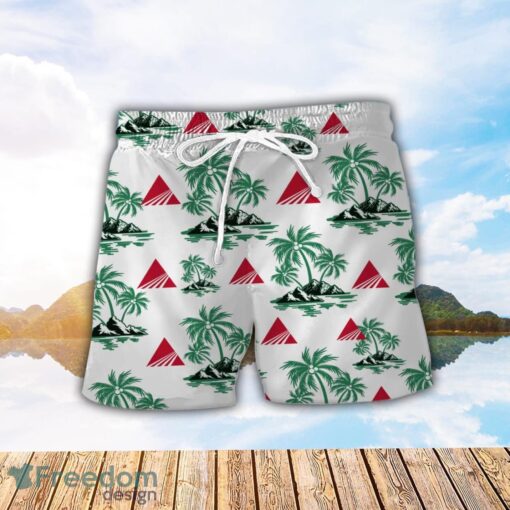 AGCO Allis Green Coconut Pattern Combo 3D Hawaiian Shirt And Shorts Product Photo 2